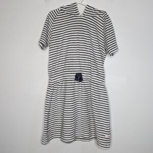 ✨3/$15 Ruffle Butts Blue White Striped Terry Cloth Swim Cover Hoodie 8